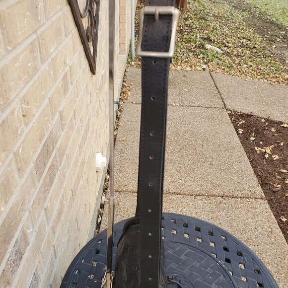 Mexican Hand Tooled Black Leather Bag - Picture 7 of 13